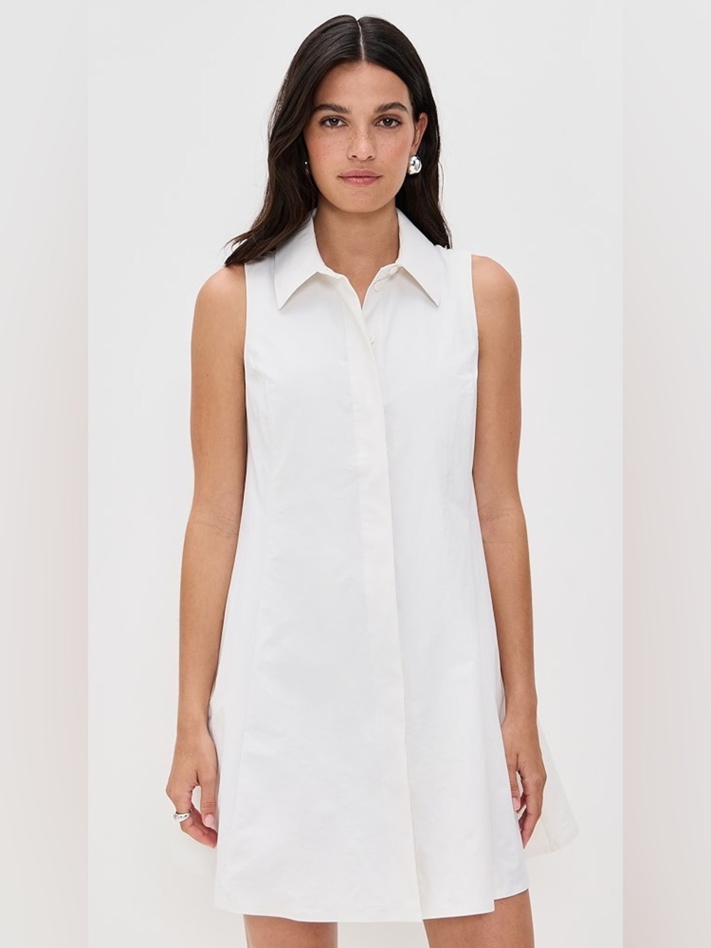 Alfani White Sleeveless Collared Summer Dress W/Pockets!!
